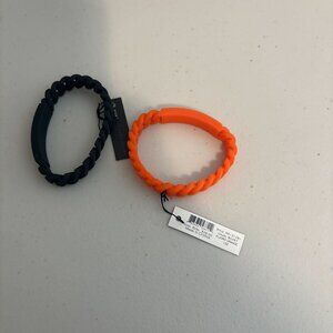 Low start-Marc By Marc Jacobs Braided Bracelet Set in Orange, Black, $48